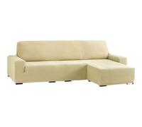 ECOMMERC3 | Copridivano a chaise longue bielastico per braccio corto destro, colore: beige, adattabile a tutti i modelli - copridivano con schienale regolabile