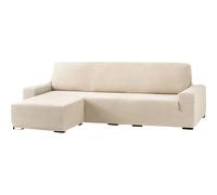 ECOMMERC3 | Copridivano a chaise longue bielastico per braccio corto sinistro - Copridivano con chaise longue, colore ecru adattabile a tutti i modelli - copridivano regolabile in schiuma di fissaggio