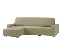 ECOMMERC3 | Copridivano a chaise longue bielastico per braccio corto sinistro - Copridivano con chaise longue, colore lino, adattabile a tutti i modelli - copridivano con regolazione in schiuma di