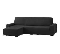 ECOMMERC3 | Copridivano a chaise longue bielastico per braccio corto sinistro - Copridivano con chaise longue, colore nero, adattabile a tutti i modelli - copridivano con regolazione in schiuma di