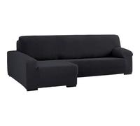 ECOMMERC3 | Copridivano a chaise longue bielastico per braccio lungo sinistro - Copridivano con chaise longue, colore nero, adattabile a tutti i modelli - copridivano con regolazione in schiuma di