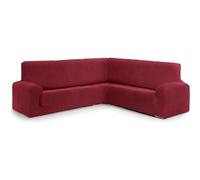 ECOMMERC3 | Copridivano ad angolo super elastico bielastico - Copridivano ad angolo colore bordeaux, protezione traspirante, regolabile con schiuma di fissaggio e gomme facile da applicare e rimuovere