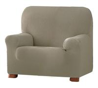 ECOMMERC3 | Copridivano bielastico jacquard, misura 1 posto, protezione completa, traspirante e regolabile, colore lino, adatto per diversi modelli di divano