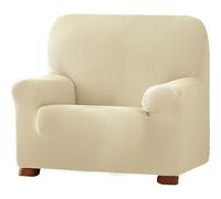 ECOMMERC3 | Copridivano bielastico jacquard, misura 1 posto, protezione completa, traspirante e regolabile, colore beige, adatto per diversi modelli di divano