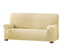 ECOMMERC3 | Copridivano bielastico jacquard, misura 2 posti, protezione completa, traspirante e regolabile, colore beige, adatto per diversi modelli di divano