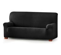 ECOMMERC3 | Copridivano bielastico jacquard, misura 3 posti, protezione completa, traspirante, colore nero, adatto per diversi modelli di divano