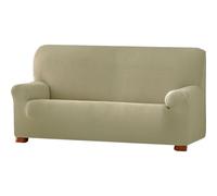 ECOMMERC3 | Copridivano bielastico jacquard, misura 4 posti, protezione completa, traspirante e regolabile, colore lino, adatto per diversi modelli di divano