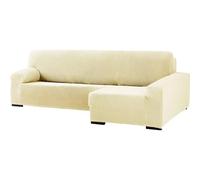 ECOMMERC3 | Copridivano bielastico per bracciolo lungo destro, con chaise longue, colore beige, adattabile a tutti i modelli - copridivano con regolazione in schiuma di sostegno
