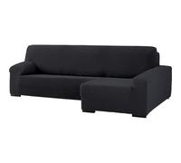 ECOMMERC3 | Copridivano bielastico per bracciolo lungo destro, con chaise longue, colore nero, adattabile a tutti i modelli - copridivano con regolazione in schiuma di sostegno