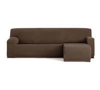 ECOMMERC3 | Copridivano Chaiselong con braccio corto destro, universale e versatile, colore marrone, protezione facile da posizionare per schienale, seduta e bracci