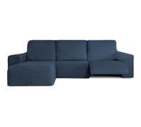 ECOMMERC3 | Copridivano Chaiselong con braccio corto sinistro con relax bielastico - Copridivano Chaiselongue blu super elastico, traspirante e schiuma di fissaggio