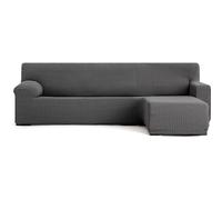 ECOMMERC3 | Copridivano Chaiselongue Braccio corto destro super elastico bielastico - Copridivano Chaiselong colore grigio scuro con schiume di fissaggio e gomme di regolazione valida destra o