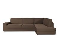 ECOMMERC3 | Copridivano Chaiselongue Braccio destro con schienale super elastico - Copridivano con chaise longue, marrone protettivo traspirante, con schiuma e gomma, valida destra o sinistra