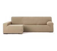 ECOMMERC3 | Copridivano Chaiselongue Braccio Lungo Sinistra Super Elastico Bielastico - Copridivano Chaiselong Colore Beige con Schiume di Tenuta e Gomme di Valida Regolazione Destra o Sinistra