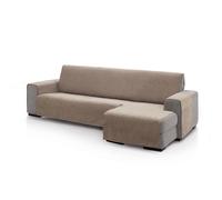 ECOMMERC3 | Copridivano con chaise longue, per bracciolo destro, dimensioni schienale 240 cm, colore: lino, morbido, 100% Made in Spain