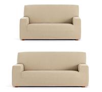ECOMMERC3 | Copridivano Duo 3+2 universale e versatile - Copridivano beige protettivo facile da posizionare per schienale, seduta e bracci
