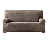 ECOMMERC3 | Copridivano elasticizzato jacquard, misura 2 posti, vestibilità universale e traspirante, colore marrone, protezione anti-usura dal design antiscivolo, con fascia elastica