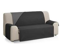 ECOMMERC3 | Copridivano extra morbido a 3 posti XL - Copridivano regolabile con imbottitura, colore: antracite/nero - Copridivano reversibile