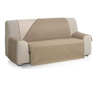 ECOMMERC3 | Copridivano extra morbido a 3 posti XL - Copridivano regolabile con imbottitura in lino/pelle - Copridivano reversibile