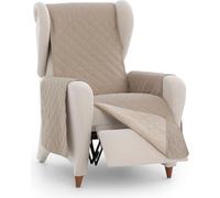 ECOMMERC3 | Copridivano imbottito e reversibile a 1 posto, copridivano beige, protezione per divano premium, regolazione, materiale resistente ed elegante