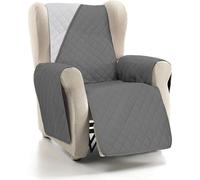 ECOMMERC3 | Copridivano misura 1 posto/relax super regolabile - copridivano 1 posto/relax reversibile colore grigio/antracite imbottito ed extra morbido 100% Made in Spain