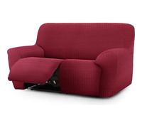 ECOMMERC3 | Copridivano Relax Piedi insieme 3 x 2 Super elastico Bielastico - Copridivano Bordeaux traspirante, facile da applicare e rimuovere, con schiuma di fissaggio e gomme per poggiapiedi