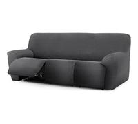 ECOMMERC3 | Copridivano Relax Piedi insieme 3 x 3 super elastico bielastico - Copridivano colore grigio scuro traspirante, facile da installare e rimuovere, con schiuma di fissaggio e gomme per