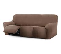 ECOMMERC3 | Copridivano Relax Piedi insieme 3 x 3 super elastico bielastico - Copridivano colore marrone traspirante, facile da installare e rimuovere, con schiuma di fissaggio e gomme per poggiapiedi