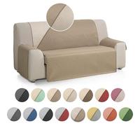 ECOMMERC3 | Copridivano reversibile per divano a 2 posti - Copridivano extra morbido e massimo accoppiamento, colore lino/pelle