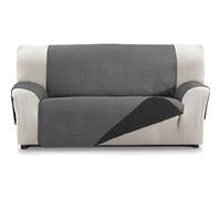 ECOMMERC3 | Copridivano reversibile per divano a 2 posti, extra morbido e massimo accoppiamento, colore: antracite/nero