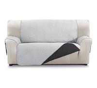 ECOMMERC3 | Copridivano reversibile per divano a 2 posti, extra morbido e massimo accoppiamento, colore grigio/nero