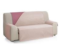ECOMMERC3 | Copridivano reversibile per divano a 2 posti XL - Copridivano extra morbido e massimo accoppiamento, colore: melanzana/salmone