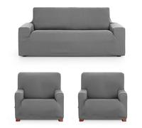 ECOMMERC3 | Copridivano Trio 3+1+1 universale e versatile - Copridivano colore grigio protettivo facile da applicare per schienale, seduta e bracci