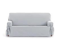 ECOMMERC3 | Copridivano universale con elastici misura 2 posti - copridivano regolabile per divano, colore ecra/grigio, protezione per schienale, seduta e braccia, facile e versatile