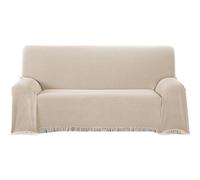 ECOMMERC3 | Copriletto multiuso dimensioni 230 x 260 cm per divano o letto - Foulard multiuso al tatto extra morbido, colore beige