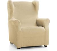 ECOMMERC3 | Copripoltrona trapuntata ultra aderente con Orecchie - Copripoltrona elasticizzata con schienale alto, colorata Beige - 100% prodotto in Spagna