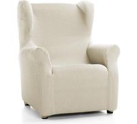 ECOMMERC3 | Copripoltrona trapuntata ultra aderente con Orecchie - Copripoltrona elasticizzata con schienale alto, colorata Avorio - 100% prodotto in Spagna