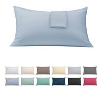 ECOMMERC3 | Federa per cuscino 90 extra morbida e confortevole - Federa per cuscino colore blu celeste, realizzata al 100% in Spagna, traspirante, facile da lavare