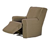 ECOMMERC3 | Fodera per poltrona con gambe insieme relax, elastica, in jacquard, adatta per poltrona Taupe, traspirante, anti-usura, facile da mettere e rimuovere