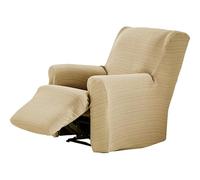 ECOMMERC3 | Fodera per poltrona con gambe insieme relax, elastica, in jacquard, colore beige, misura unica, traspirante e anti usura, facile da mettere e rimuovere