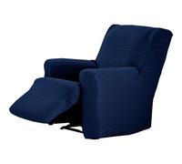 ECOMMERC3 | Fodera per poltrona con gambe insieme relax, elastica, in jacquard, colore blu, regolabile, traspirante, anti-usura, facile da mettere e rimuovere