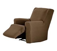 ECOMMERC3 | Fodera per poltrona con gambe insieme relax, elastica, in jacquard, colore marrone, misura unica, traspirante e anti usura, facile da mettere e rimuovere