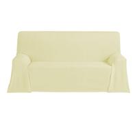 ECOMMERC3 | Foulard multiuso dimensioni 130 x 180 cm sia per divano che per letto - Copriletto multiuso color vaniglia, decorativo - Jarapa protettivo ed elegante
