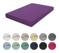 ECOMMERC3 | Lenzuolo con angoli extra morbido e confortevole per letto 200 - Lenzuolo con angoli color lilla realizzato al 100% in Spagna, regolabile, facile da lavare e resistente