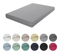 ECOMMERC3 | Lenzuolo con angoli extra morbido e confortevole per letto da 150 - Lenzuolo con angoli grigio argento realizzato al 100% in Spagna, regolabile, facile da lavare e resistente