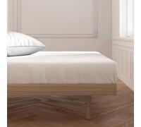 ECOMMERC3 | Lenzuolo con angoli per letto da 105 cm, 100% cotone morbido, traspirante e regolabile, colore bianco, per materassi fino a 30 cm di altezza