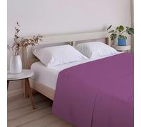 ECOMMERC3 | Lenzuolo sopra extra morbido e confortevole per letto 80 - Lenzuolo sopra colore lilla realizzato al 100% in Spagna, traspirante, facile da pulire