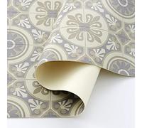 ECOMMERC3 Lisbon - Tappeto lungo in vinile che simula le piastrelle, 60 x 100 cm, antiscivolo, facile da pulire, ideale per corridoio, cucina o ambienti esterni