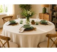ECOMMERC3 Tovaglia Antimacchia Grigio Pietra 140 cm rotonda