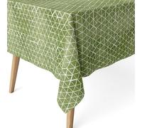 ECOMMERC3 Tovaglia antimacchia in cotone rettangolare 240x140 Cervia Verde | Per la sala da pranzo, cotone resinato antimacchia, resta steso tutto il giorno, fatta in Spagna